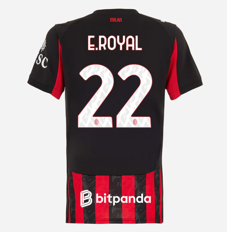 milan home 202526 woman jersey – 22 emerson royal Collection | AC Milan Kits Collection | AC Milan Kits