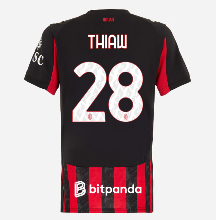 milan home 202526 woman jersey – 28 malick thiaw Collection | AC Milan Kits Collection | AC Milan Kits