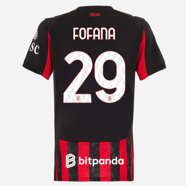 milan home 202526 woman jersey – 29 youssouf fofana Collection | AC Milan Kits Collection | AC Milan Kits