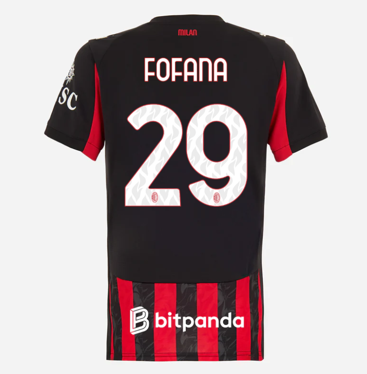 milan home 202526 woman jersey – 29 youssouf fofana Collection | AC Milan Kits Collection | AC Milan Kits