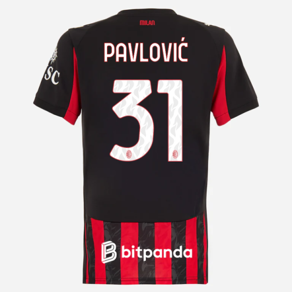 milan home 202526 woman jersey – 31 strahinja pavlović Collection | AC Milan Kits Collection | AC Milan Kits