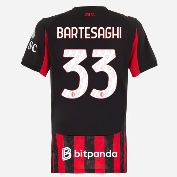 milan home 202526 woman jersey – 33 davide bartesaghi Collection | AC Milan Kits Collection | AC Milan Kits