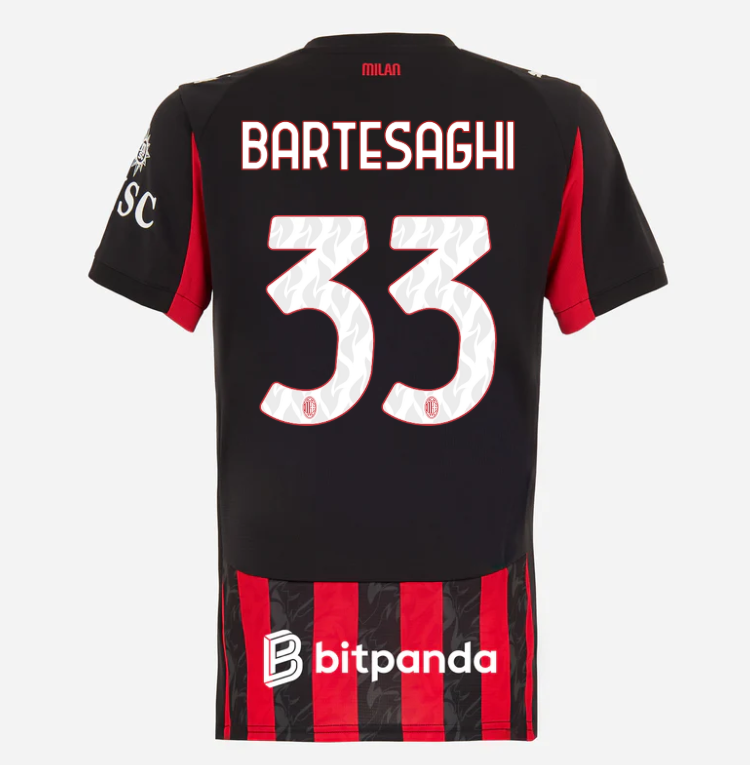 milan home 202526 woman jersey – 33 davide bartesaghi Collection | AC Milan Kits Collection | AC Milan Kits