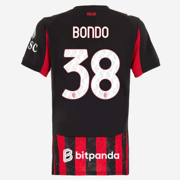 milan home 202526 woman jersey – 38 warren bondo Collection | AC Milan Kits Collection | AC Milan Kits