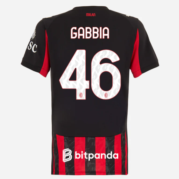 milan home 202526 woman jersey – 46 matteo gabbia Collection | AC Milan Kits Collection | AC Milan Kits