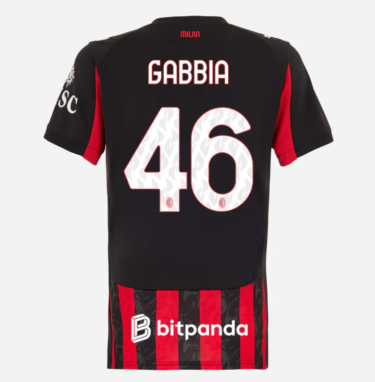milan home 202526 woman jersey – 46 matteo gabbia Collection | AC Milan Kits Collection | AC Milan Kits