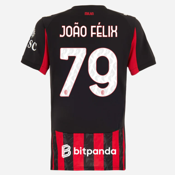 milan home 202526 woman jersey – 79 joão félix Collection | AC Milan Kits Collection | AC Milan Kits