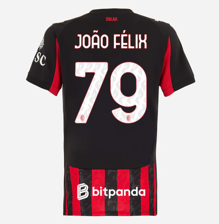 milan home 202526 woman jersey – 79 joão félix Collection | AC Milan Kits Collection | AC Milan Kits