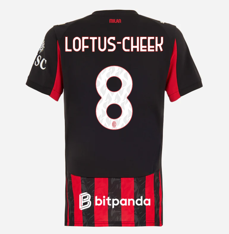 milan home 202526 woman jersey – 8 ruben loftus-cheek Collection | AC Milan Kits Collection | AC Milan Kits