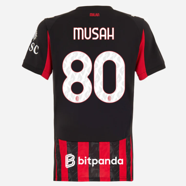 milan home 202526 woman jersey – 80 yunus musah Collection | AC Milan Kits Collection | AC Milan Kits