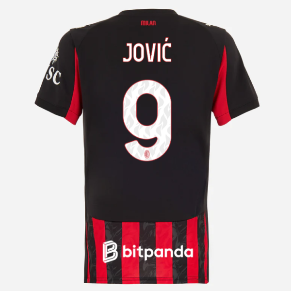 milan home 202526 woman jersey – 9 luka jović Collection | AC Milan Kits Collection | AC Milan Kits