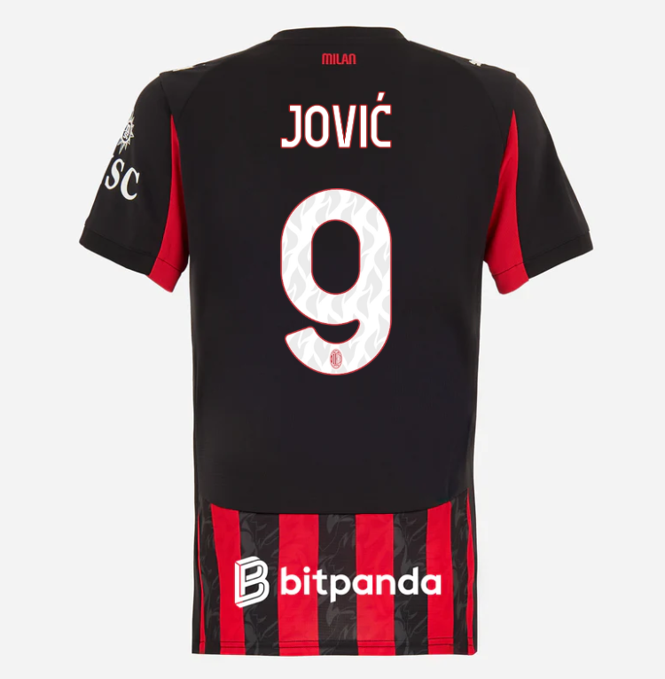 milan home 202526 woman jersey – 9 luka jović Collection | AC Milan Kits Collection | AC Milan Kits