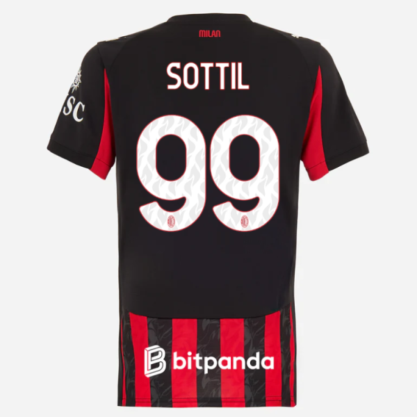 milan home 202526 woman jersey – 99 riccardo sottil Collection | AC Milan Kits Collection | AC Milan Kits