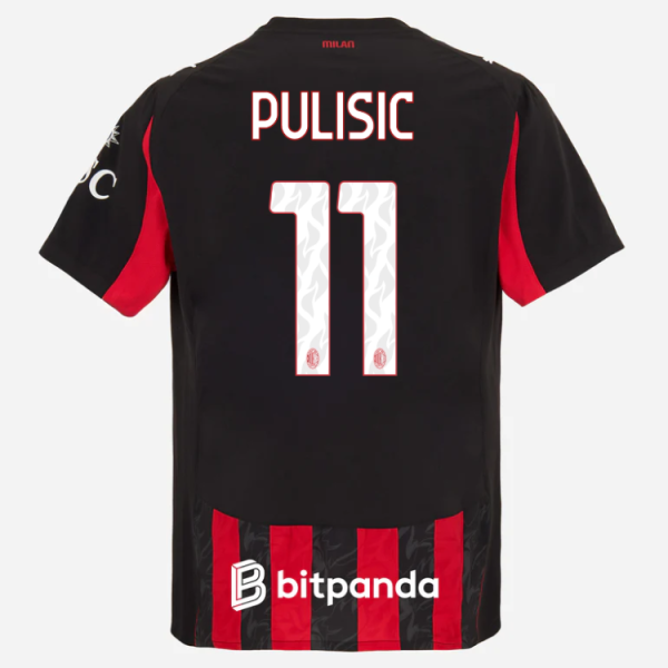 milan home authentic 202526 jersey – 11 christian pulisic Collection | AC Milan Kits Collection | AC Milan Kits