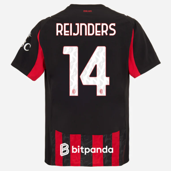 milan home authentic 202526 jersey – 14 tijjani reijnders Collection | AC Milan Kits Collection | AC Milan Kits