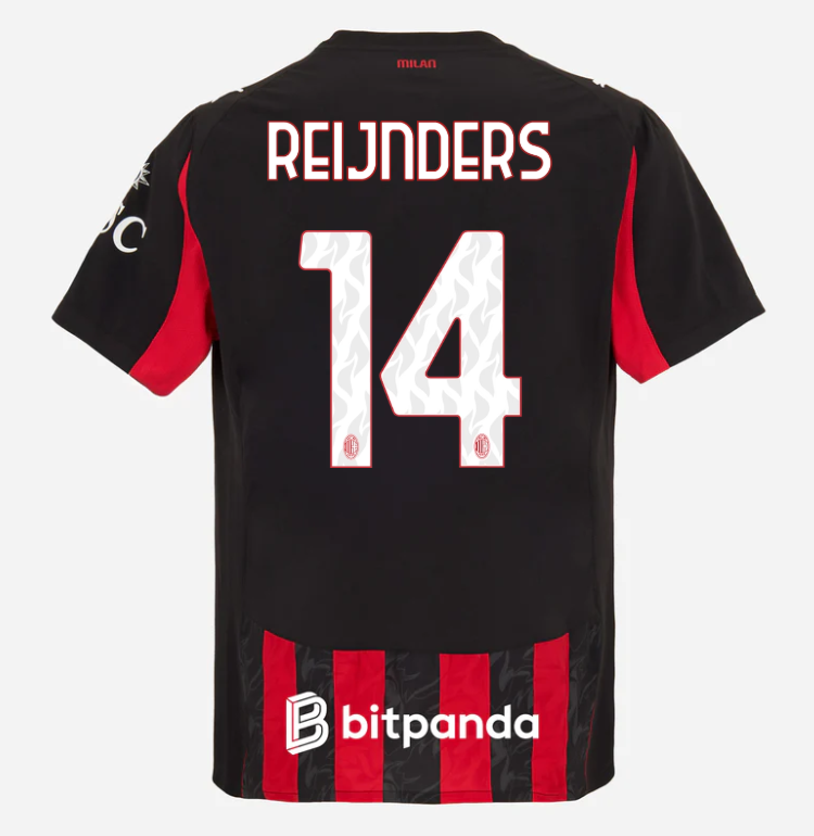 milan home authentic 202526 jersey – 14 tijjani reijnders Collection | AC Milan Kits Collection | AC Milan Kits