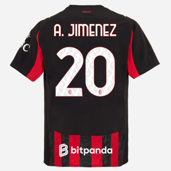 milan home authentic 202526 jersey – 20 alejandro jimenez Collection | AC Milan Kits Collection | AC Milan Kits