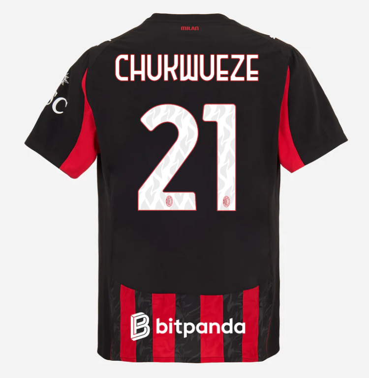 milan home authentic 202526 jersey – 21 samuel chukwueze Collection | AC Milan Kits Collection | AC Milan Kits