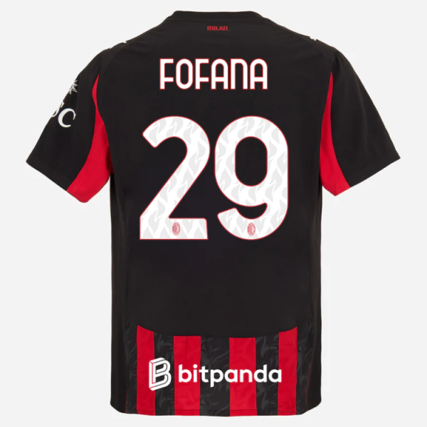 milan home authentic 202526 jersey – 29 youssouf fofana Collection | AC Milan Kits Collection | AC Milan Kits
