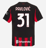 milan home authentic 202526 jersey – 31 strahinja pavlović Collection | AC Milan Kits Collection | AC Milan Kits