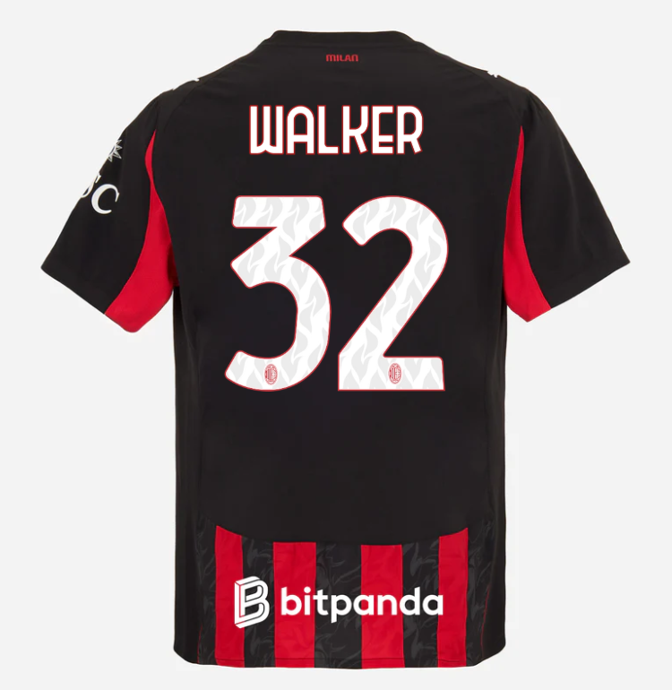 milan home authentic 202526 jersey – 32 kyle walker Collection | AC Milan Kits Collection | AC Milan Kits