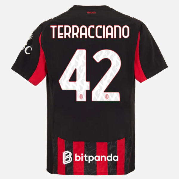 milan home authentic 202526 jersey – 42 filippo terracciano Collection | AC Milan Kits Collection | AC Milan Kits