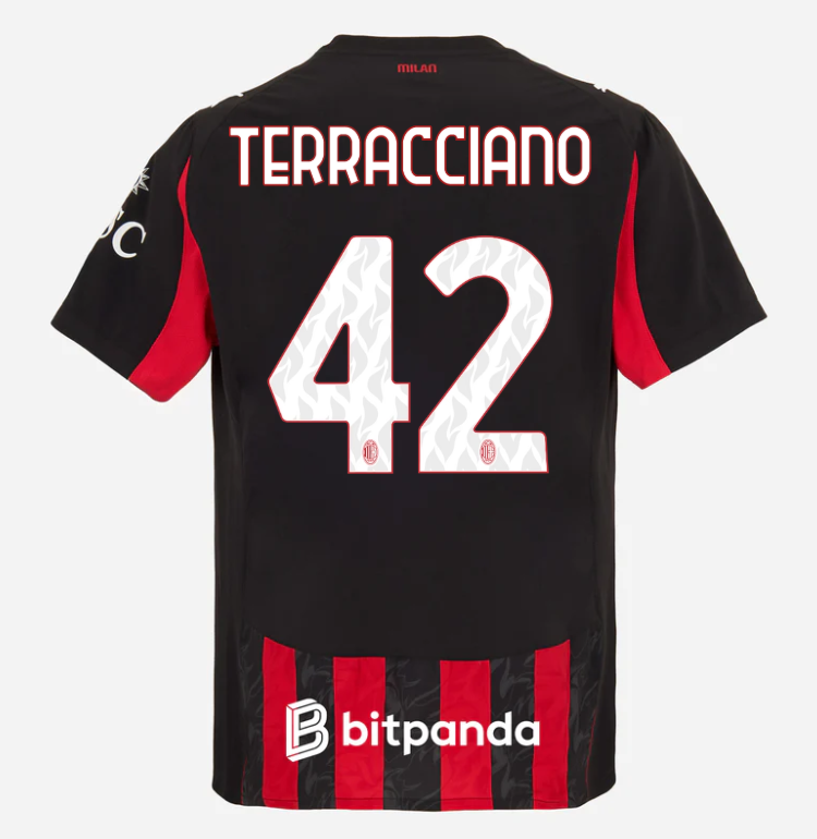 milan home authentic 202526 jersey – 42 filippo terracciano Collection | AC Milan Kits Collection | AC Milan Kits
