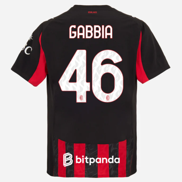 milan home authentic 202526 jersey – 46 matteo gabbia Collection | AC Milan Kits Collection | AC Milan Kits