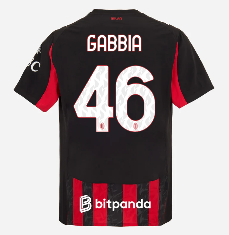 milan home authentic 202526 jersey – 46 matteo gabbia Collection | AC Milan Kits Collection | AC Milan Kits