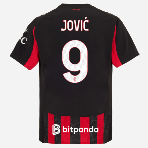 milan home authentic 202526 jersey – 9 luka jović Collection | AC Milan Kits Collection | AC Milan Kits
