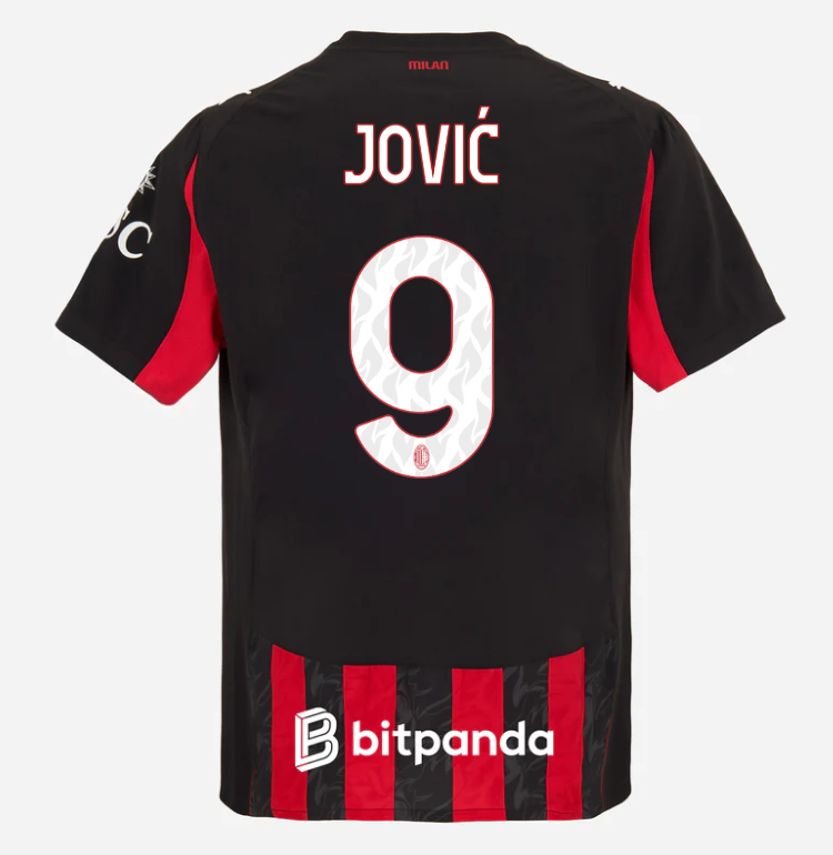 milan home authentic 202526 jersey – 9 luka jović Collection | AC Milan Kits Collection | AC Milan Kits