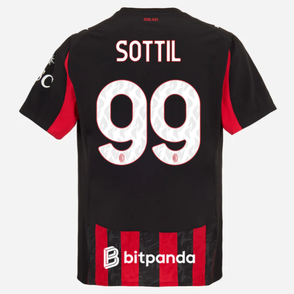 milan home authentic 202526 jersey – 99 riccardo sottil Collection | AC Milan Kits Collection | AC Milan Kits