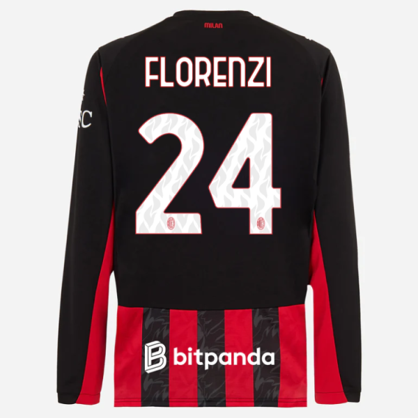 milan long sleeve home 202526 jersey – 24 alessandro florenzi Collection | AC Milan Kits Collection | AC Milan Kits