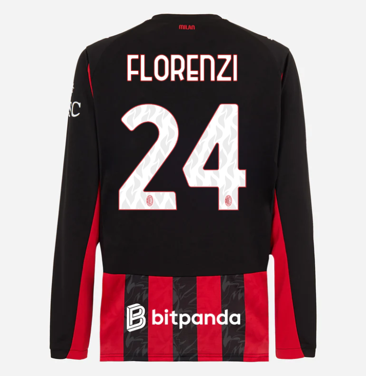 milan long sleeve home 202526 jersey – 24 alessandro florenzi Collection | AC Milan Kits Collection | AC Milan Kits
