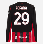milan long sleeve home 202526 jersey – 29 youssouf fofana Collection | AC Milan Kits Collection | AC Milan Kits