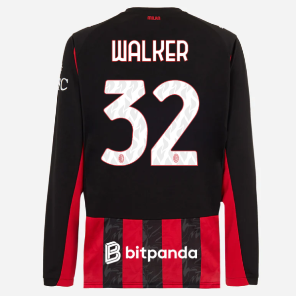 milan long sleeve home 202526 jersey – 32 kyle walker Collection | AC Milan Kits Collection | AC Milan Kits