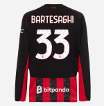 milan long sleeve home 202526 jersey – 33 davide bartesaghi Collection | AC Milan Kits Collection | AC Milan Kits