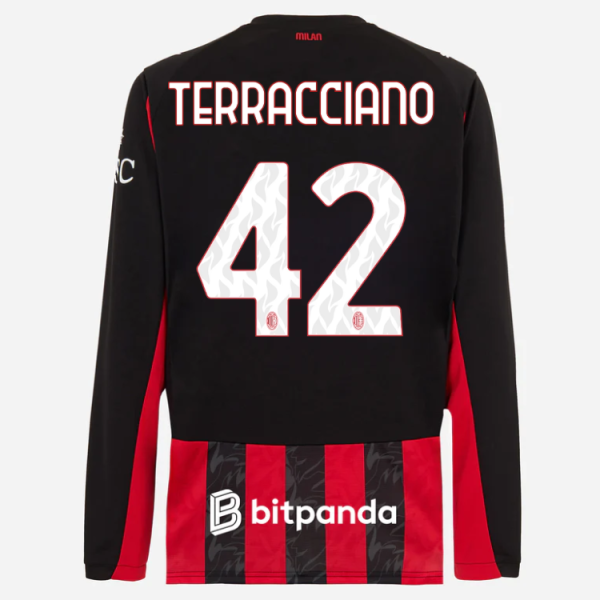 milan long sleeve home 202526 jersey – 42 filippo terracciano Collection | AC Milan Kits Collection | AC Milan Kits