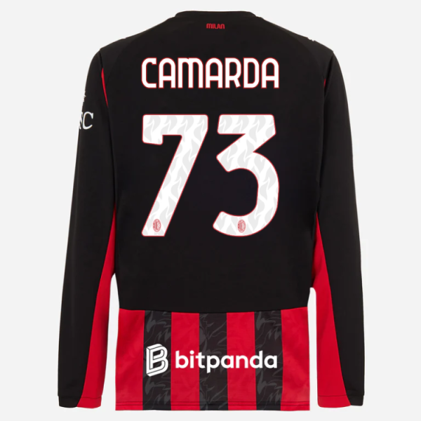milan long sleeve home 202526 jersey – 73 francesco camarda Collection | AC Milan Kits Collection | AC Milan Kits