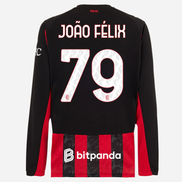 milan long sleeve home 202526 jersey – 79 joão félix Collection | AC Milan Kits Collection | AC Milan Kits