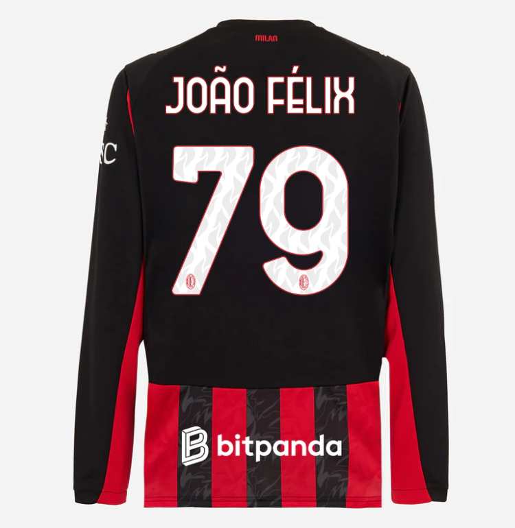 milan long sleeve home 202526 jersey – 79 joão félix Collection | AC Milan Kits Collection | AC Milan Kits