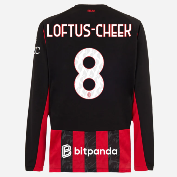 milan long sleeve home 202526 jersey – 8 ruben loftus-cheek Collection | AC Milan Kits Collection | AC Milan Kits
