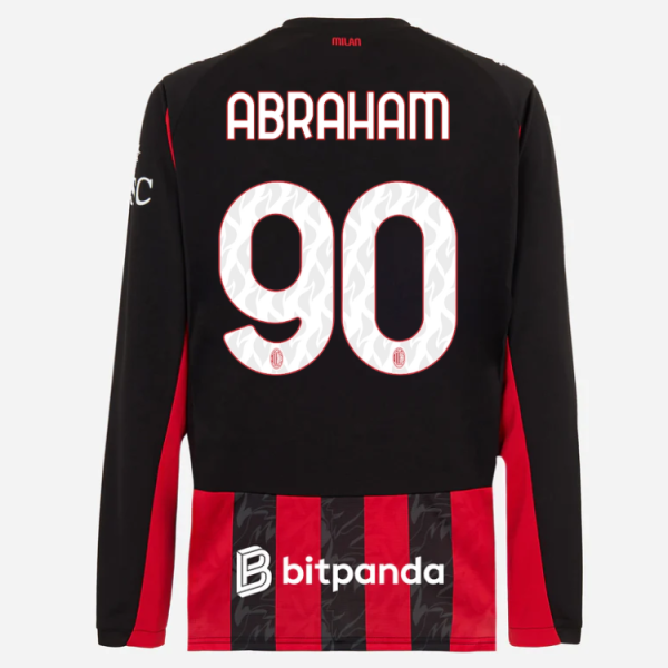 milan long sleeve home 202526 jersey – 90 tammy abraham Collection | AC Milan Kits Collection | AC Milan Kits