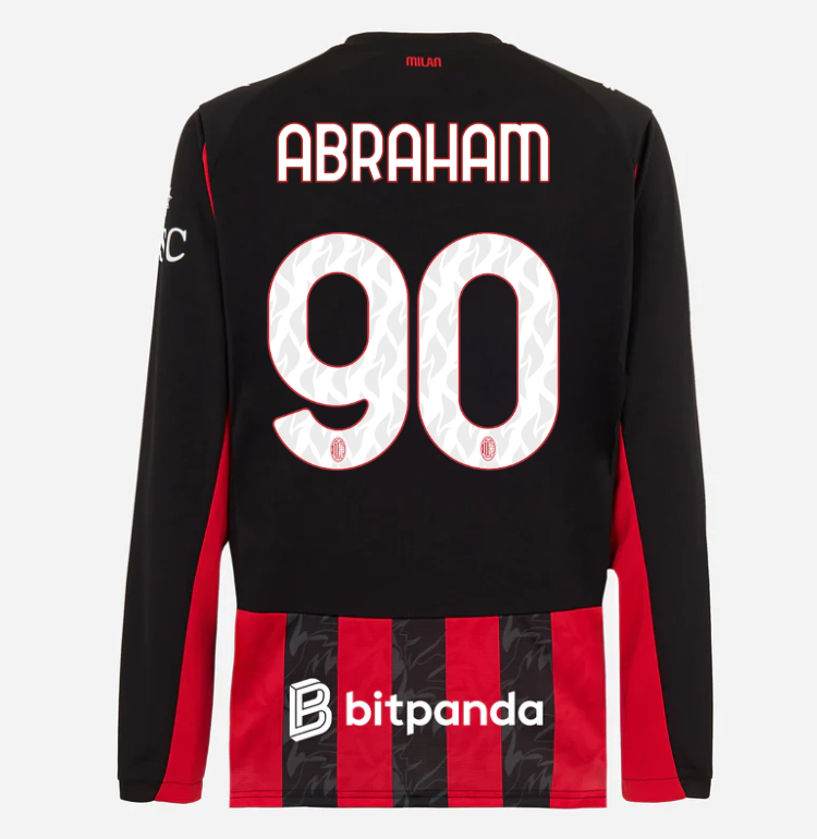 milan long sleeve home 202526 jersey – 90 tammy abraham Collection | AC Milan Kits Collection | AC Milan Kits