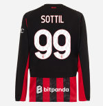 milan long sleeve home 202526 jersey – 99 riccardo sottil Collection | AC Milan Kits Collection | AC Milan Kits