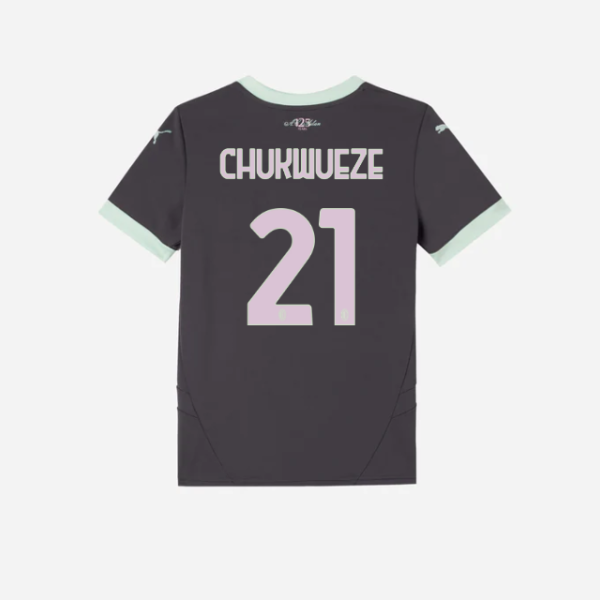 milan third 202425 kids jersey – 21 samuel chukwueze Collection | AC Milan Kits