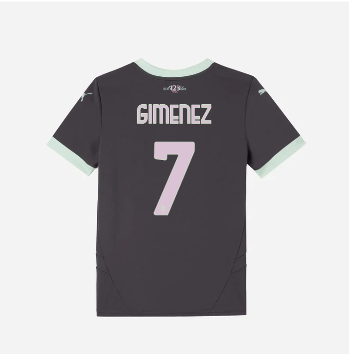 milan third 202425 kids jersey – 7 santiago gimenez Collection | AC Milan Kits