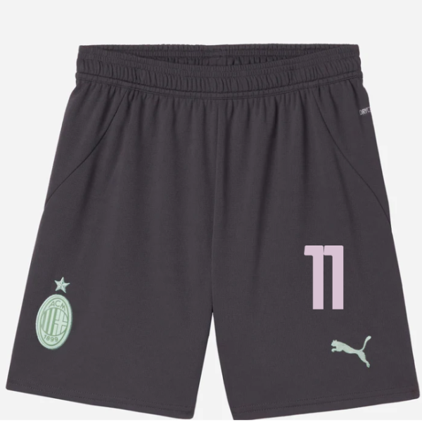 milan third 202425 kids shorts – 11 christian pulisic Collection | AC Milan Kits