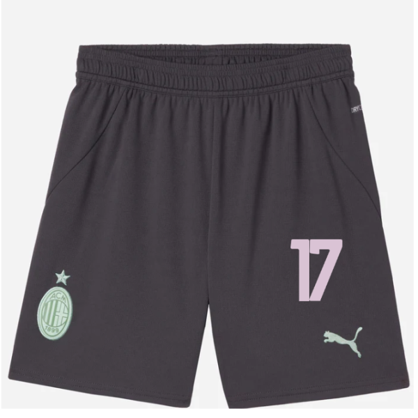 milan third 202425 kids shorts – 17 noah okafor Collection | AC Milan Kits