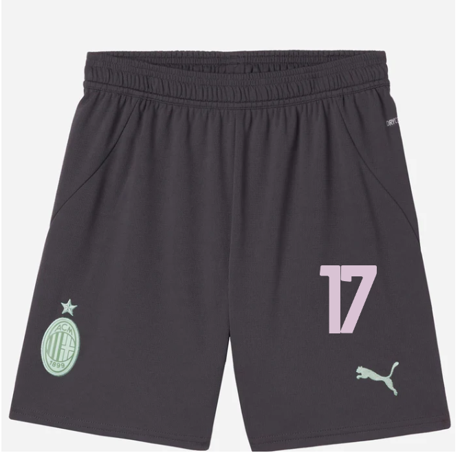 milan third 202425 kids shorts – 17 noah okafor Collection | AC Milan Kits